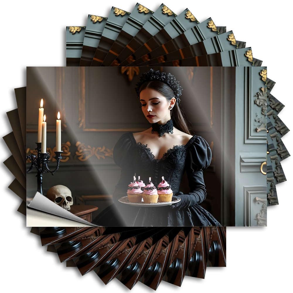 Sports Bar Decor Sand Saying - A Woman in Black Attire Holds Cupcakes with Pink Frosting Bumper Waterproof Vinyl Sticker(8X12CM)