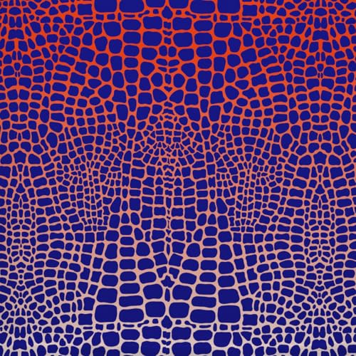 Chubbs Golf Polo – Blue and Orange Gradient Gator Print2