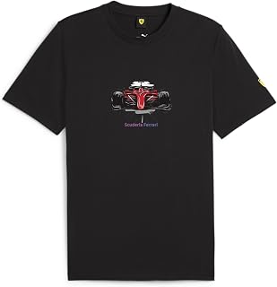 PUMA Mens Scuderia Ferrari Race Graphic Crew Neck Short Sleeve Casual Tops Casual
