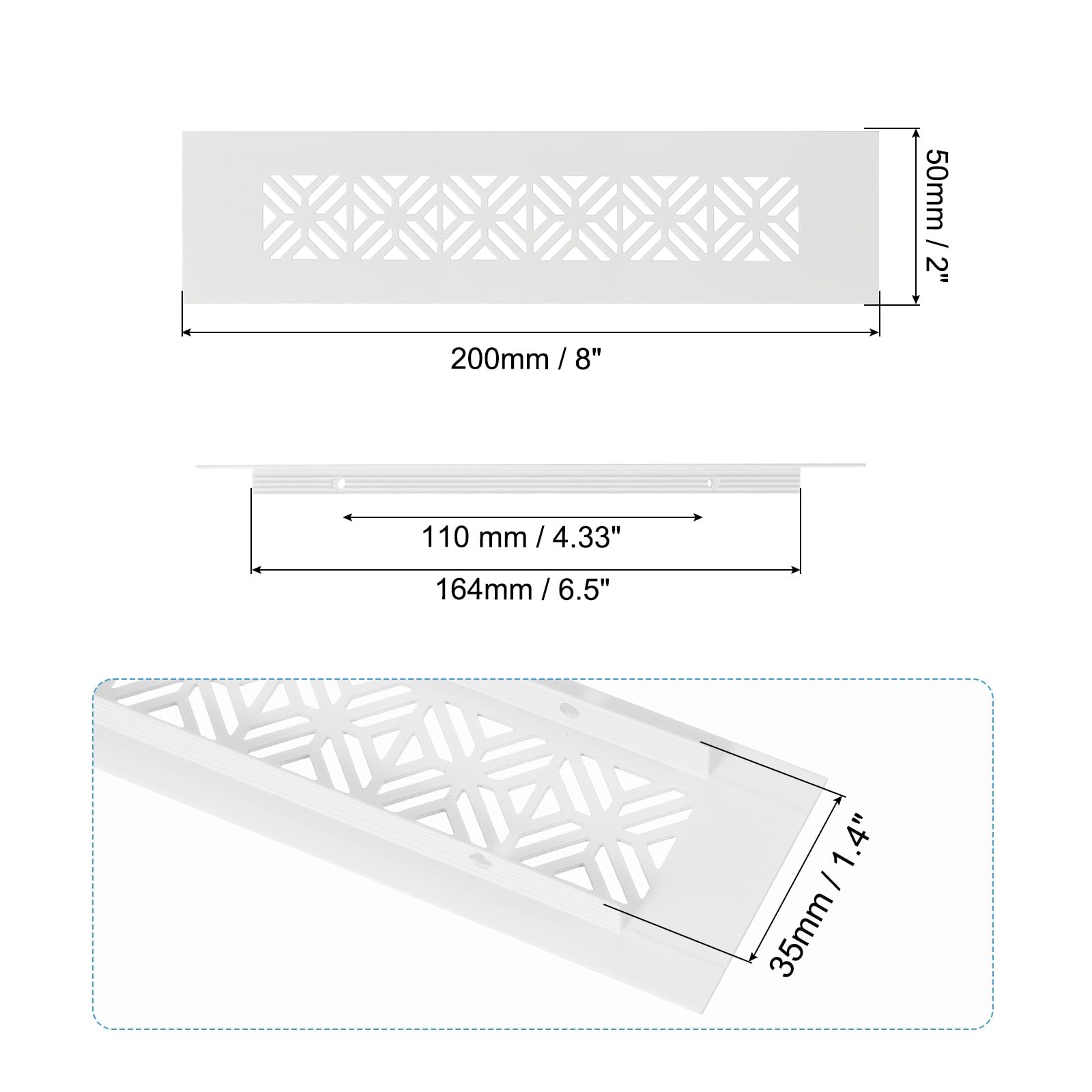 PATIKIL 8 x 2 Inch Door Air Vent Cover - Image 2