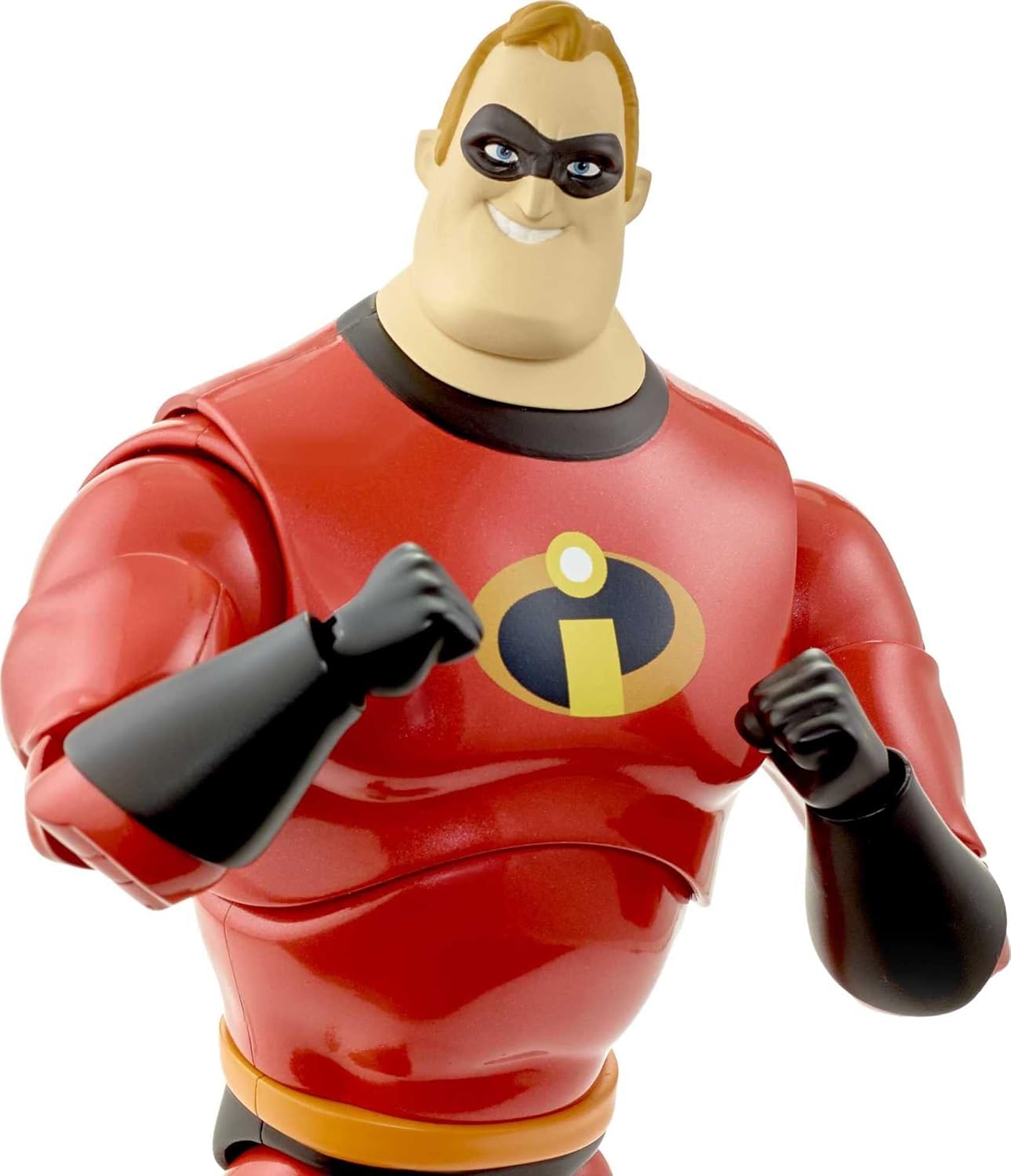 ​Pixar Spotlight Series Mr. Incredible Figure, Disney Pixar The Incredibles Movie Collectable, 8.2-in Tall, Articulation 3 Faces & 3 Sets Hands, Display Box Background & Stand