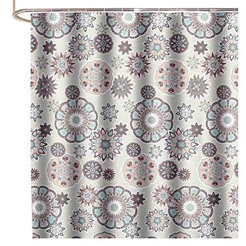 COOLPEEN Rideau de Douche, résistant à l'eau, doublure de rideau de bain épaisse en polyester avec crochets pour salle de bain, stands et baignoires (180 x 200 cm) Cover