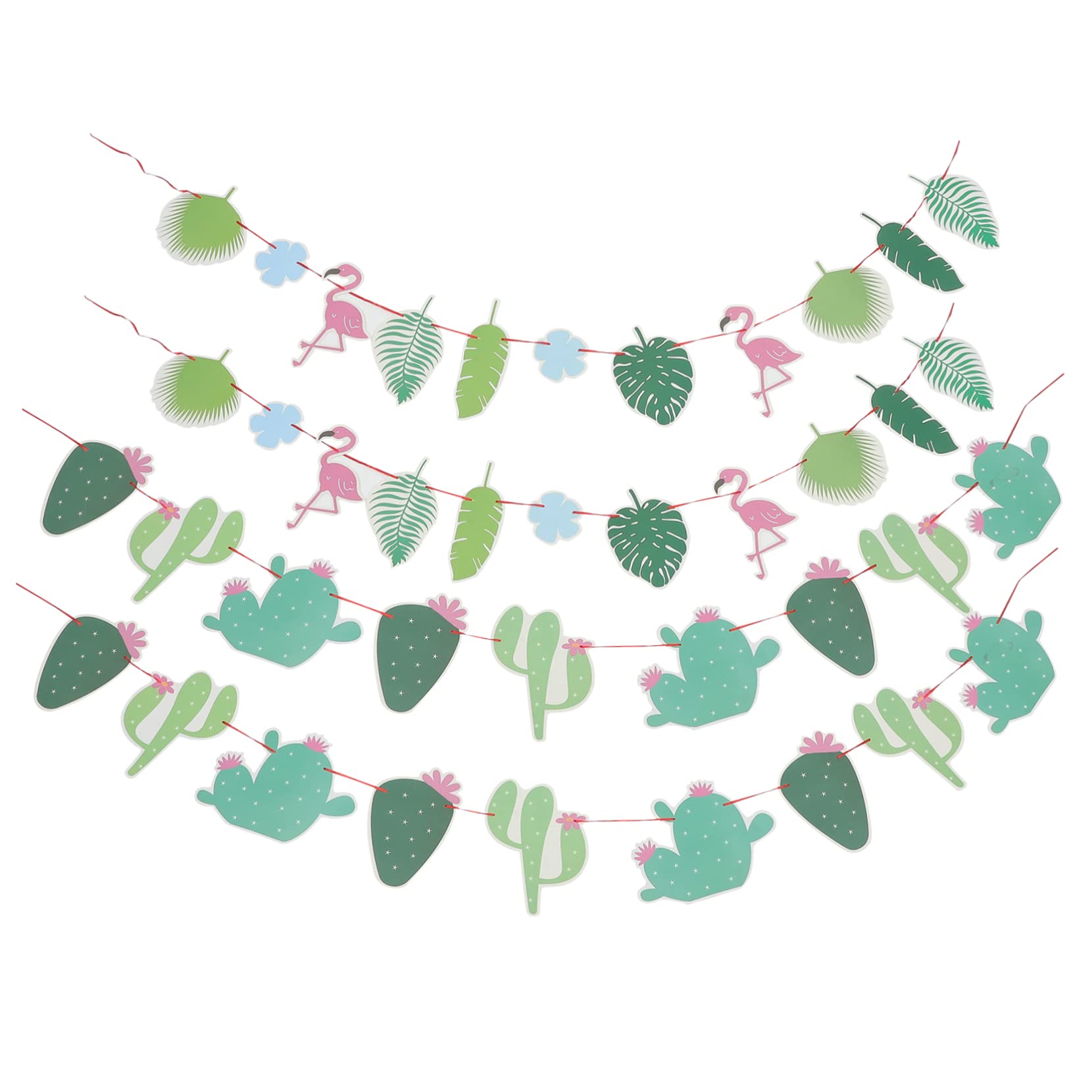 TOPBATHY 4 Sätze Hawaiianische Dekorative Flagge Vakuumdekoration Kuchendekoration Figur Mottoparty Hawaii Beach Party Dekoration Hawaii-ornamente Hawaiianische Girlande Papier 4 Stück * 4