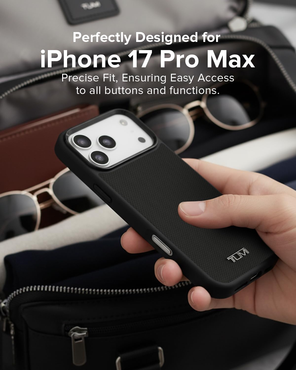 Amazon.co.jp: TUMI iPhone 17 PRO MAX用ケース エンボス加工 MagSafe