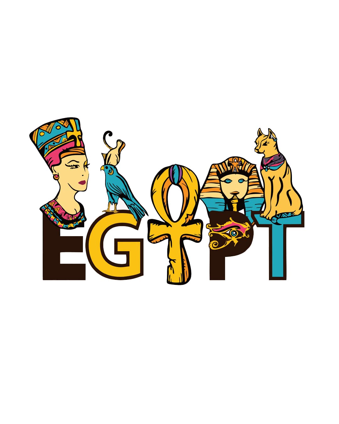 Set of 1 Ancient Egypt Pattern Printed Fridge Magnet Set | Magnet for Fridge Decoration | Fridge Magnets Refrigerator Stylish Set Kitchen | Funny Fridge Magnets