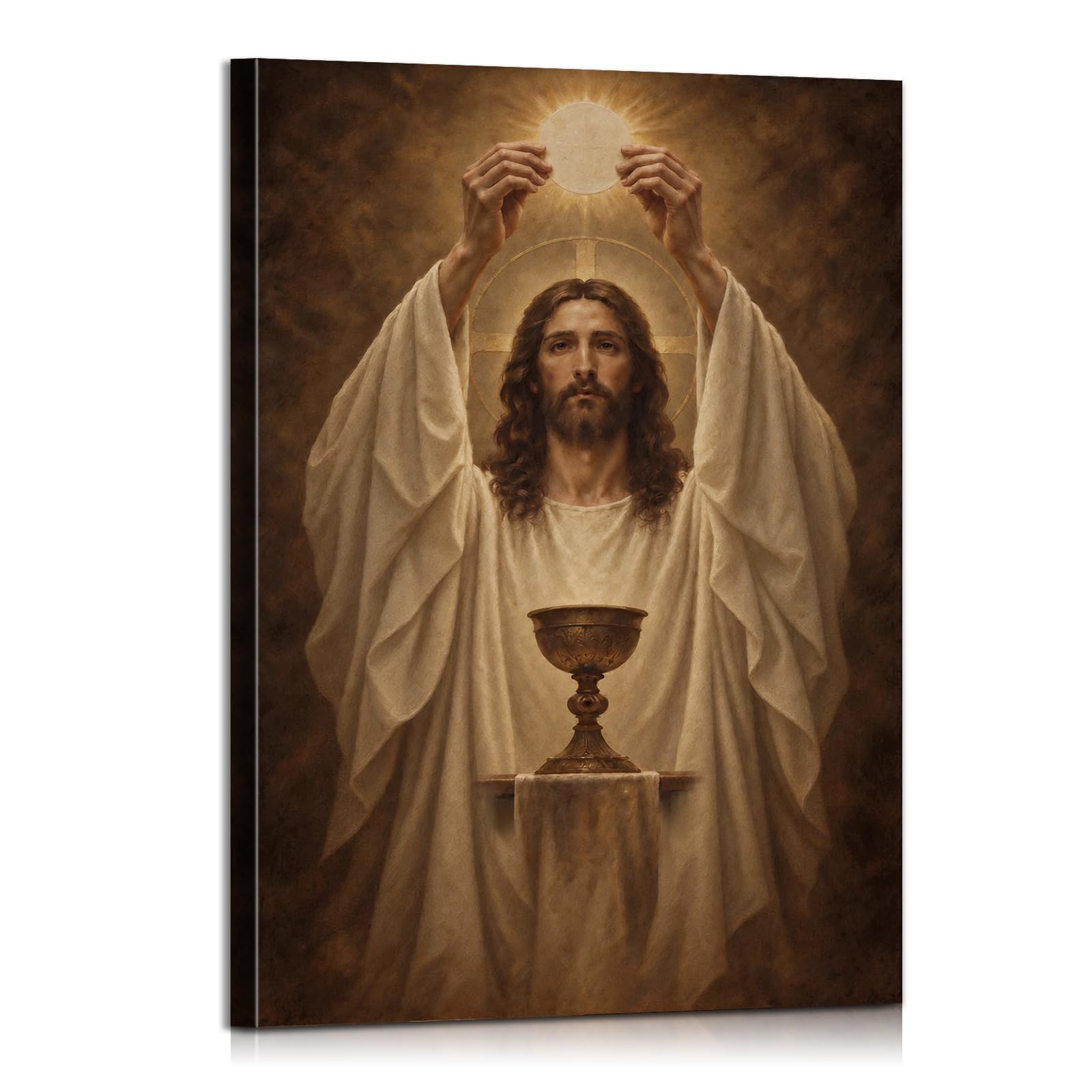 Jesus Eucharist Portrait Wall Art Catholic Home Decor Religous Art