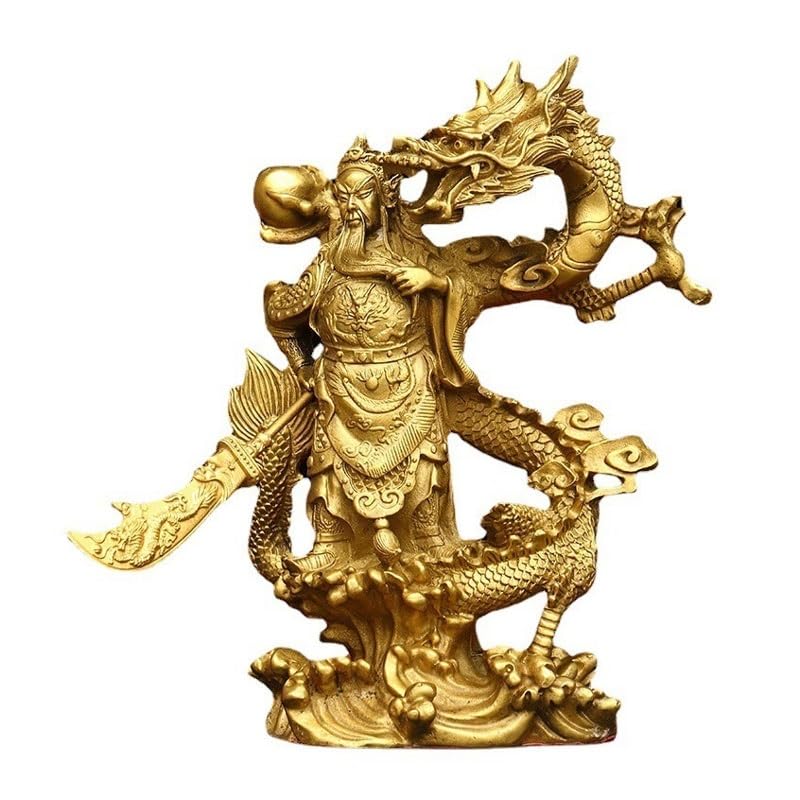 Posąg Buddy do wnętrz kult posągi Buddy Dom Mosiężna statua Guan Gong Ozdoby Bóg bogactwa Guan Yu Figurka Feng Shui rzeźba medytująca statua Buddy Statua Rzeźba