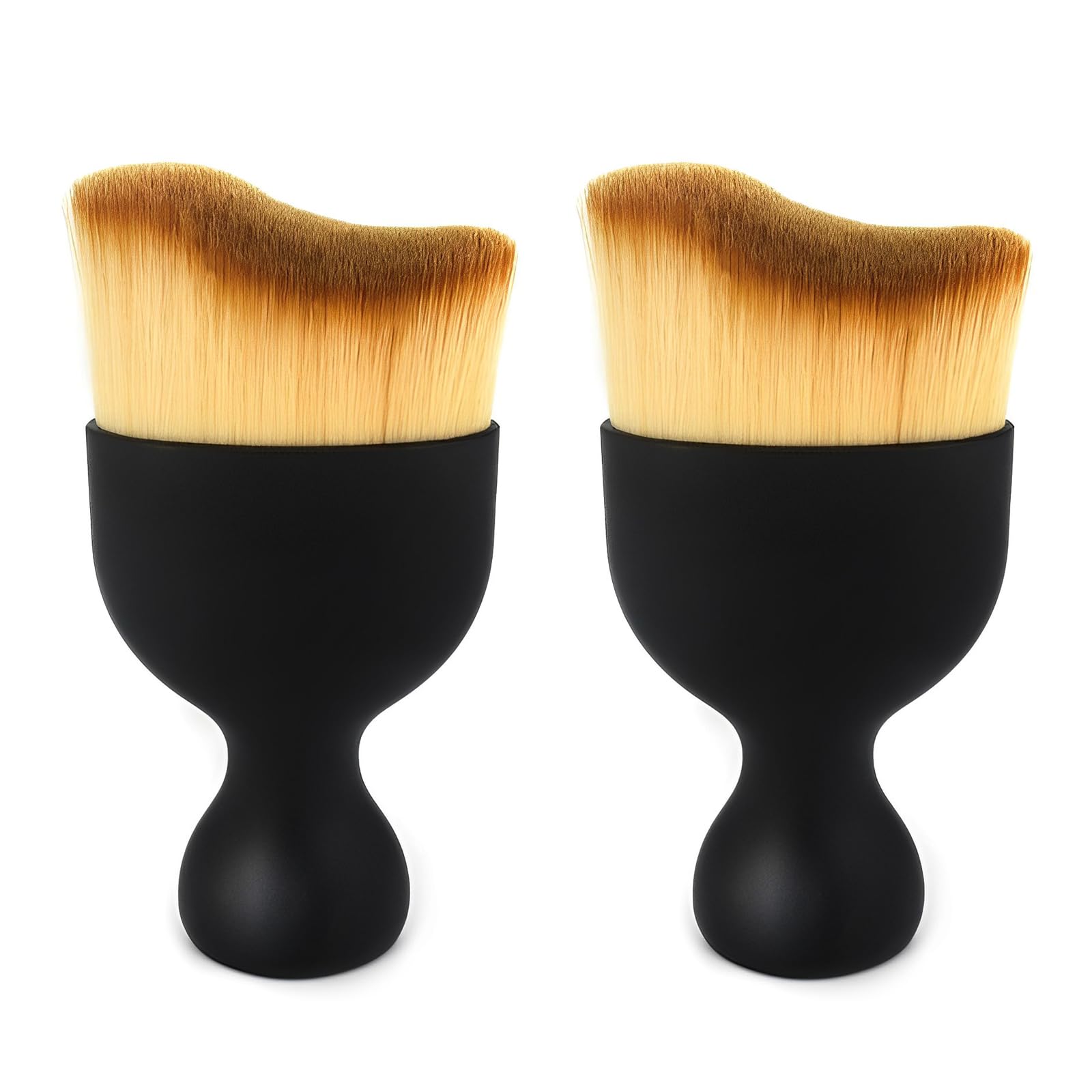 Car Interior Cleaning Brushes with Ultra Soft Bristles, 2Pack, Multicolor, Synthetic Fiber, Plastic, Curved, Reusable, Vehicle, 4x2x0.63 inches