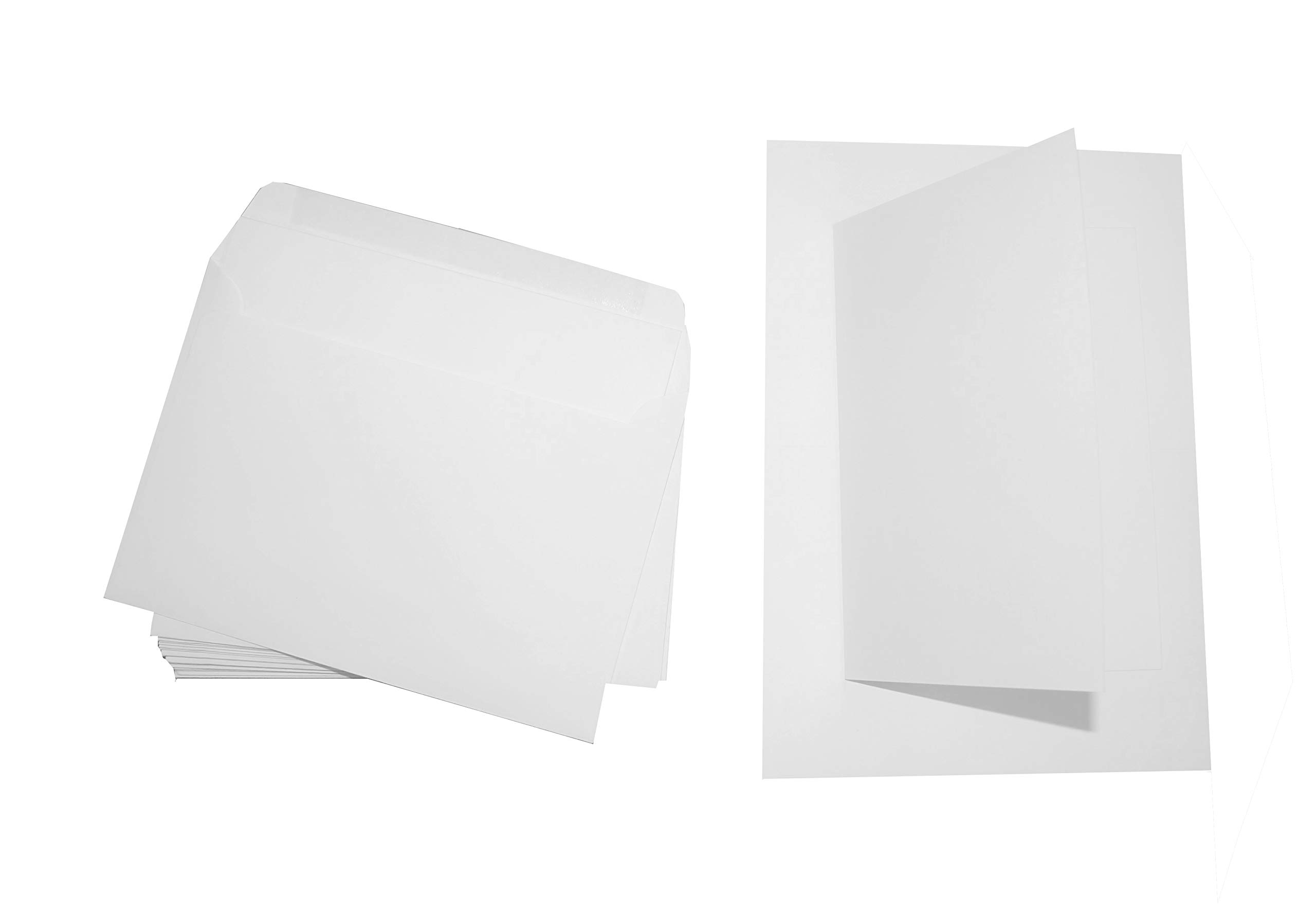 Confezione Da 50 Cartoncini Bianchi Formato A5 &ndash; Fogli Di Cartoncino