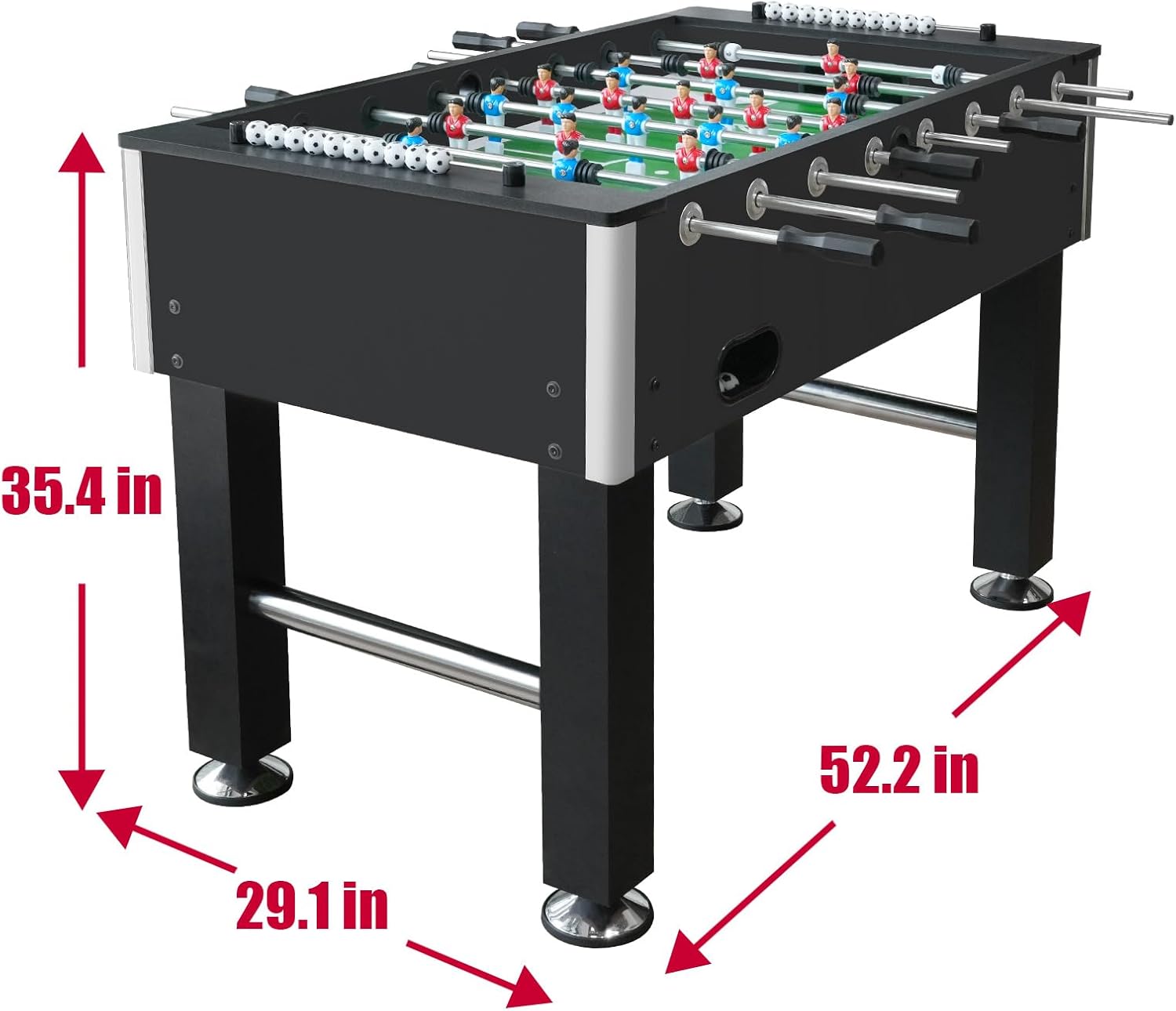 Seydrey 55" Competition Sized Foosball Table, Arcade Soccer Game for Home with Leg Levelers, Heavy-Duty Legs, Perfect for Family