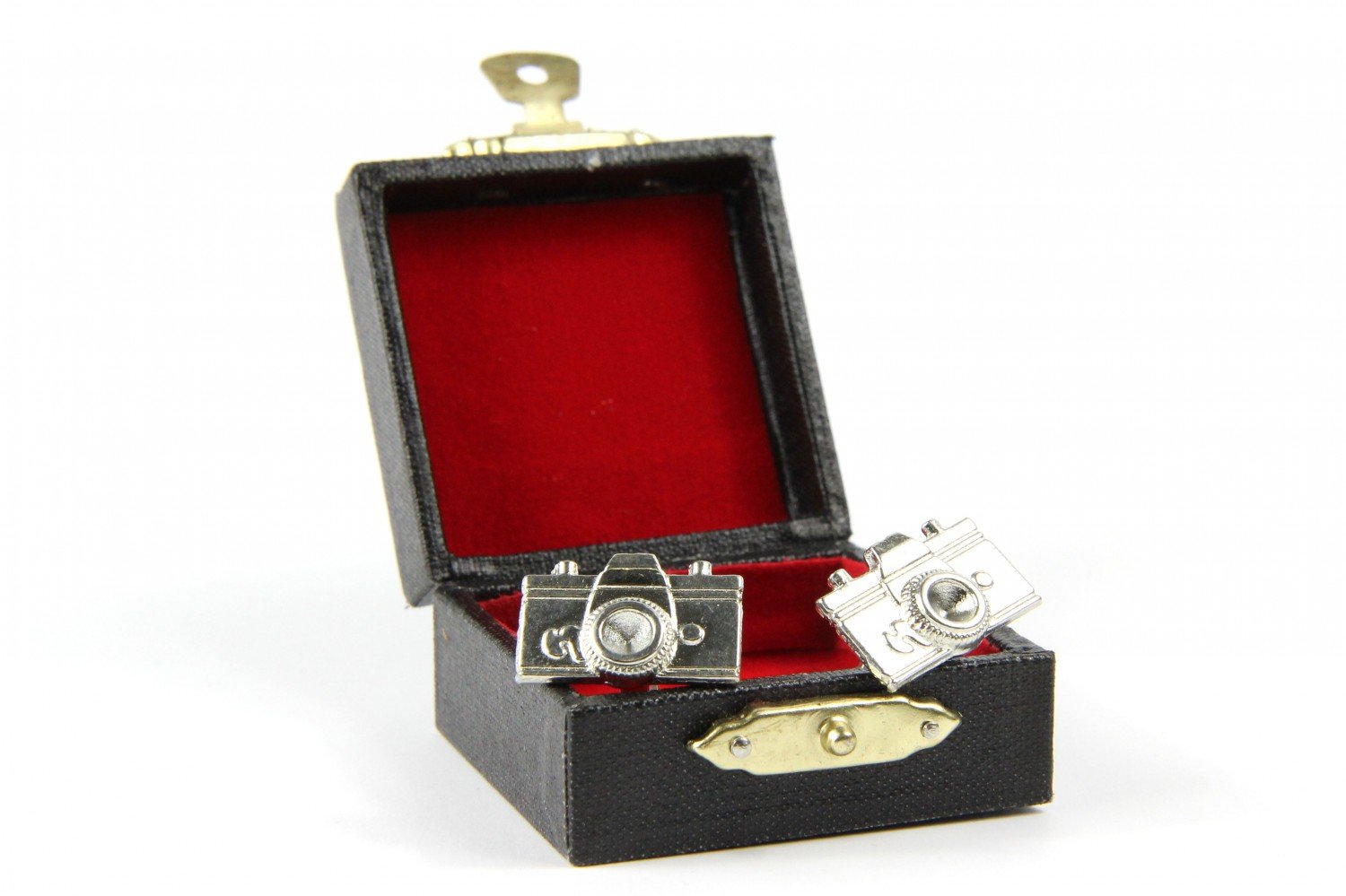 Miniblings Cámara Gemelos Botones con la Caja de la cámara de Fotos Autor