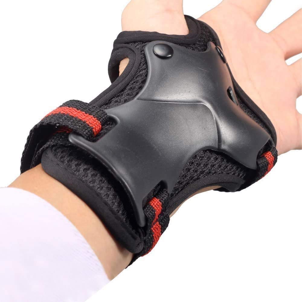 Sets de Protection Roller Enfant Adulte Genouillères Coudière Protège-Poignet Réglable Kit de Sport Protections pour Vélo Roller Patinage BMX Skateboard Trottinette 6 Pcs Sport Équipement