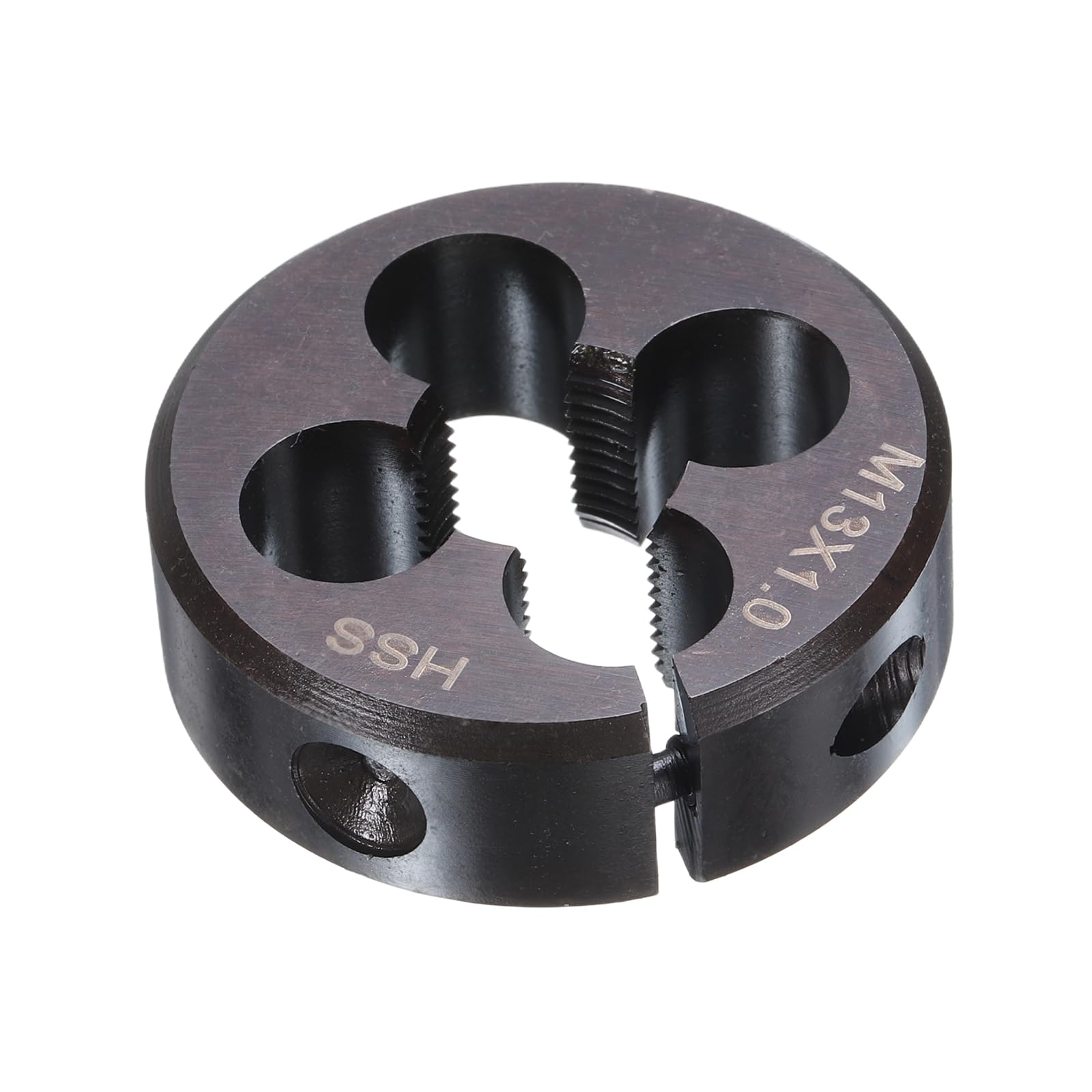 sourcing map Round Threading Die M13 x 1 Metric Thread 38mm OD Adjustable Right Hand High-Speed Steel (HSS) Round Die Screw Thread Cutting Die for Thread Repair