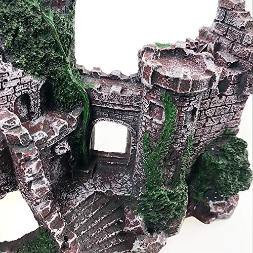 Yimaa Large Fish Tank Decorations Castle Aquarium Decorations Large Resin Coral Castle Ornaments Fish House Breed Tank Decor for Marine Betta Fish Tank Landscape image_2