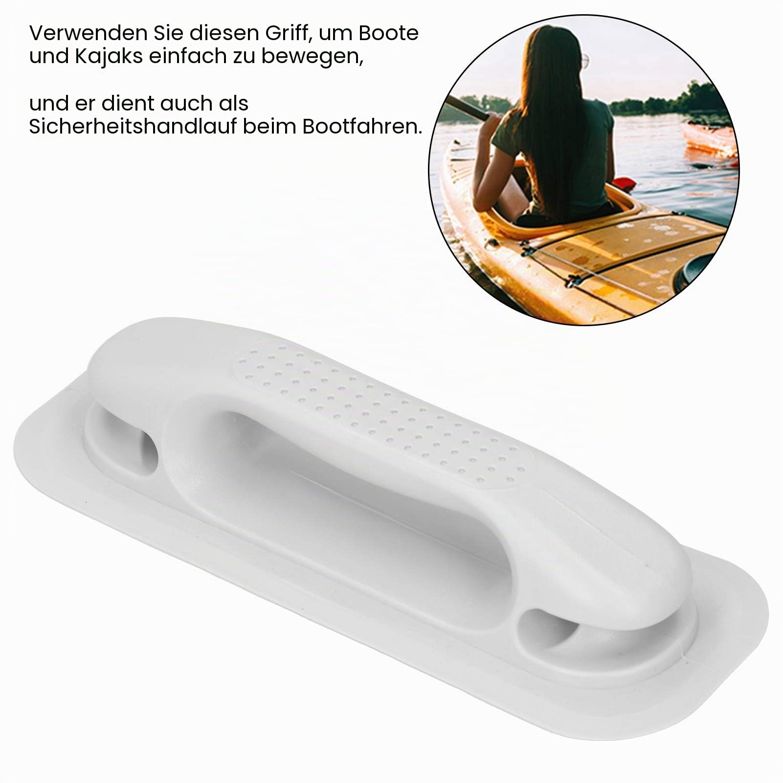 Schlauchboot Griffe, Robuste PVC Haltegriffe ohne Werkzeug Montage für Schlauchboot, Kajak, Kanu und Raft