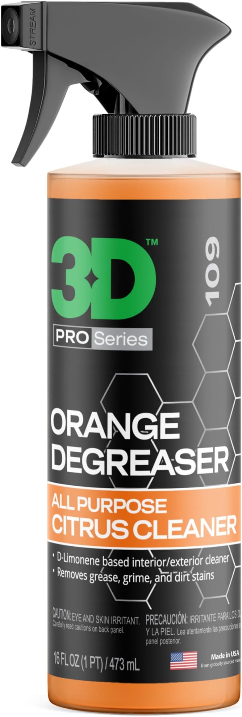 3D Orange Citrus degreaser 470 ml – Cleans Stains and Upholstery Ideal for removing food stains, drinks, etc. in upholstery