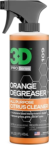 3D Desengrasante naranja – Limpiador de automóvil a base de cítricos para aceite, grasa, suciedad y adhesivos – A base de agua, no corrosivo,