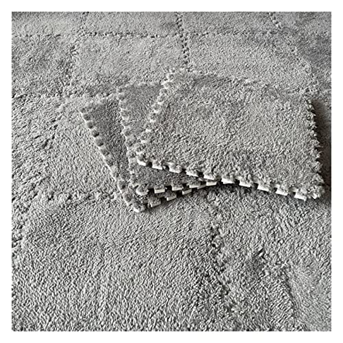Tapis de jeu doux pour chambre d'enfant dalles en mousse pelucheuses lot de 16 dalles de sol