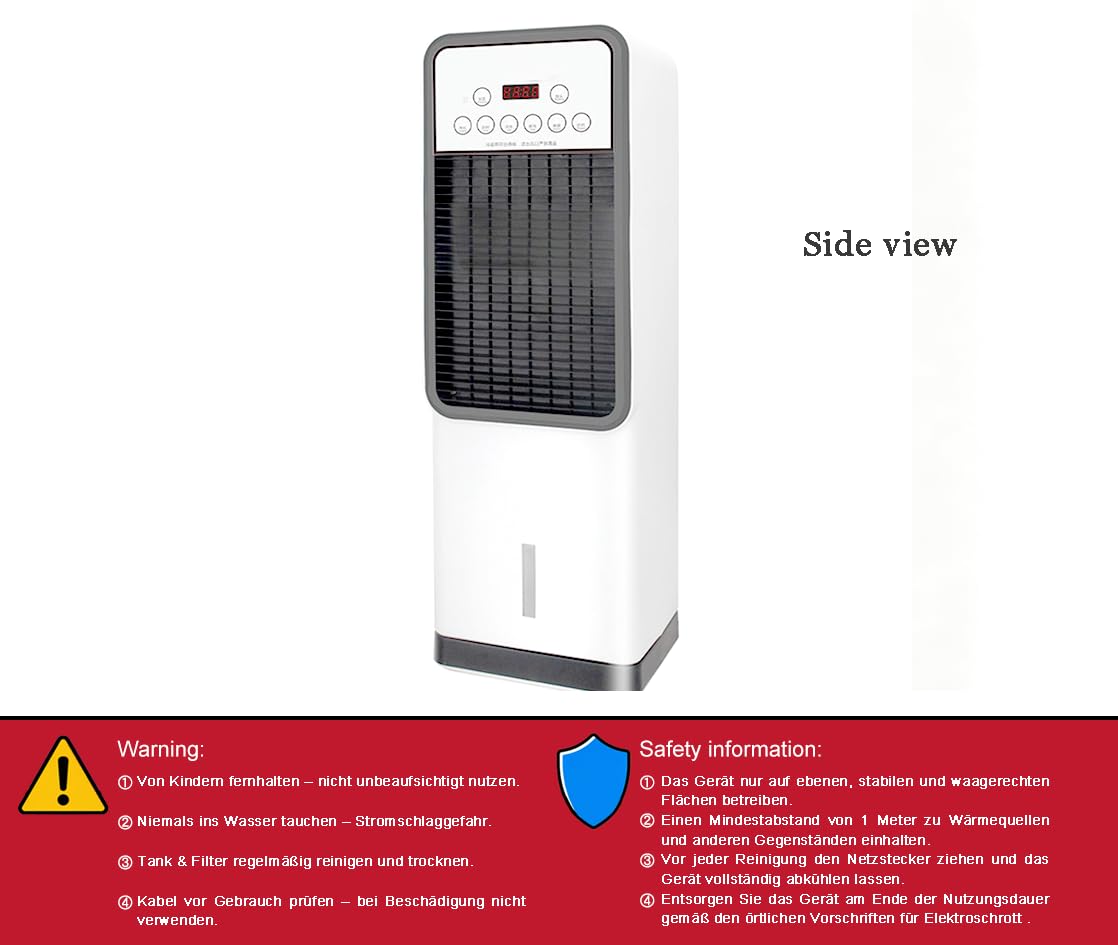MOZIMO Tragbare Klimaanlage 2-in-1 Kalt / Warm Fernbedienung, 7h Timer, breite Oszillation, geräuscharmer Motor, kompakt, für die ganze Saison.
