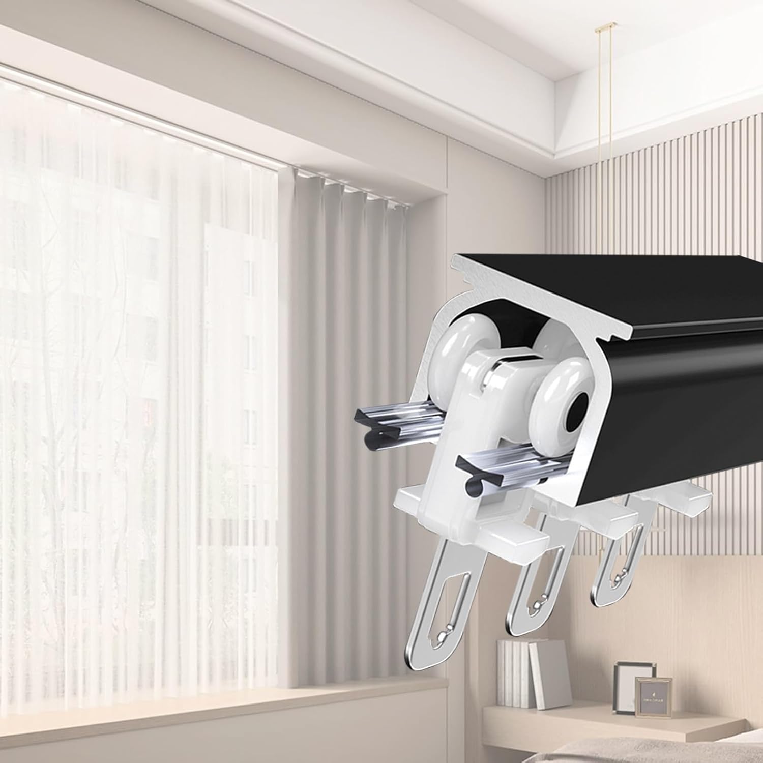 Ceiling Curtain Track Support System Wall or Ceiling Mount for