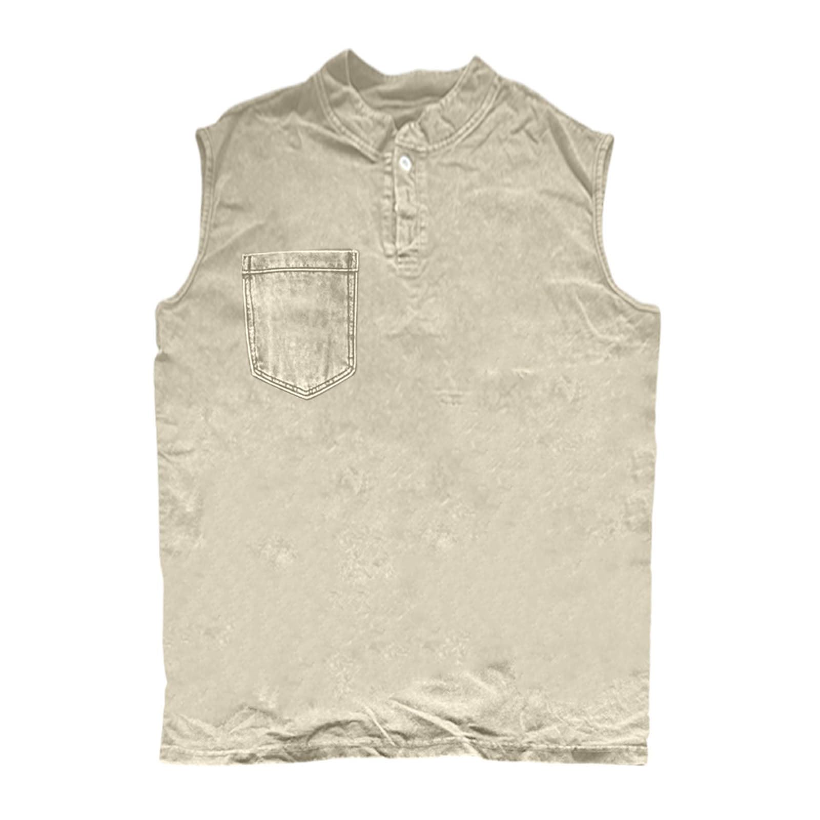 Canottiera Uomo Palestra Compressione Sportiva Running Tank Top Men Canotta Traspirante Elasticizzato Asciugatura Canottiere Senza Maniche per Corsa Spiaggia Estate con Bottoni Gilet Sportivo
