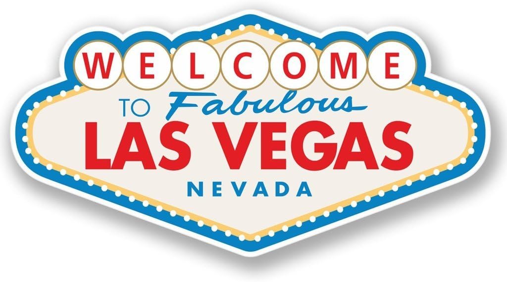 Las Vegas Sign Vinyl Sticker Decal Travel 5"