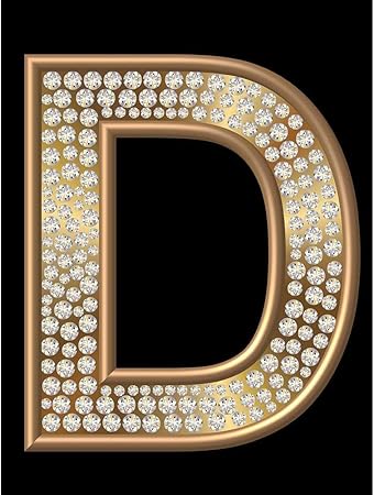 amazon com wee blue coo diamond character letter d alphabet gold bling unframed wall art print poster home decor premium posters prints