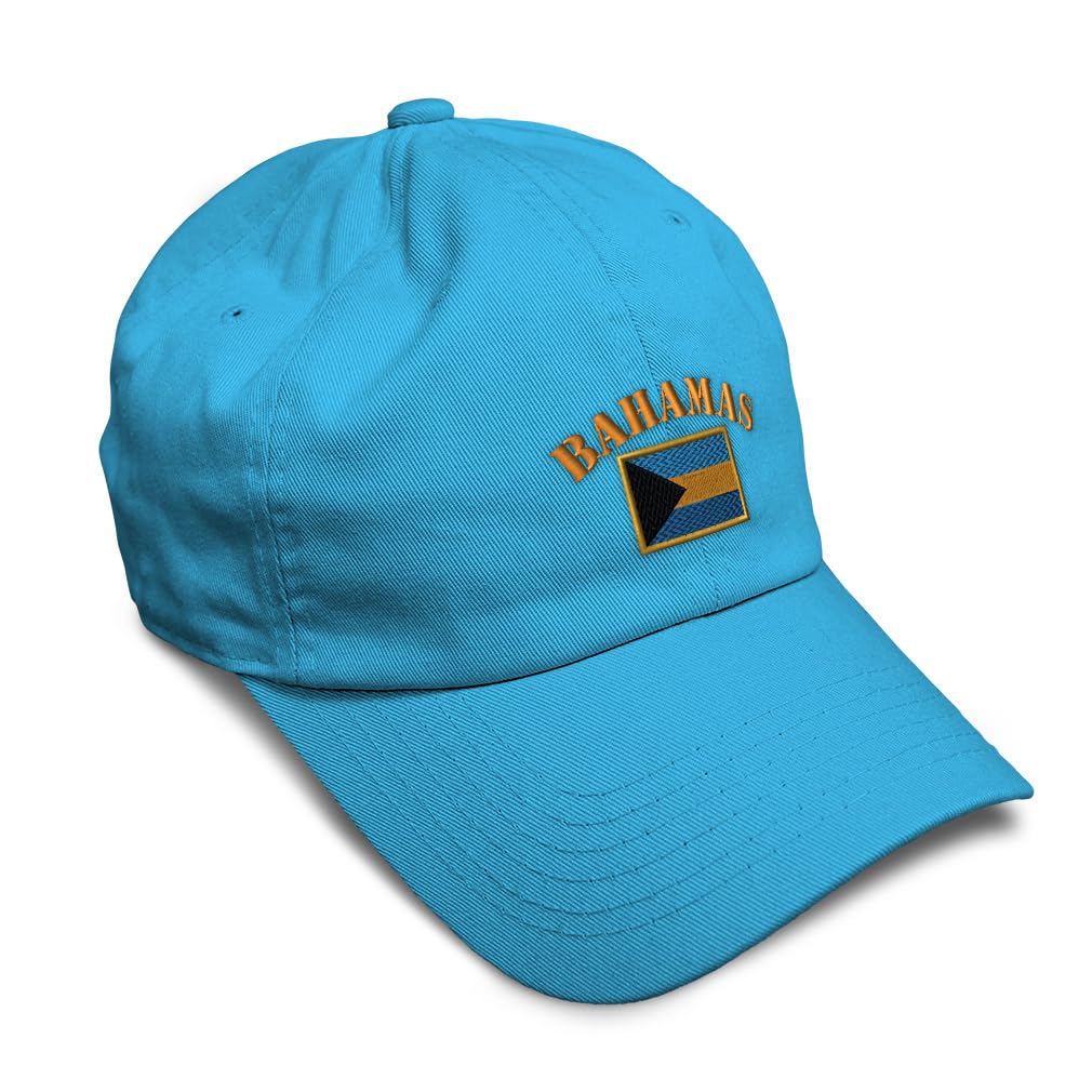 Speedy Pros Soft Baseball Hat Embroidered Dad Hat Bahamas Flag Embroidery Men & Ladies Baseball Cap Cotton