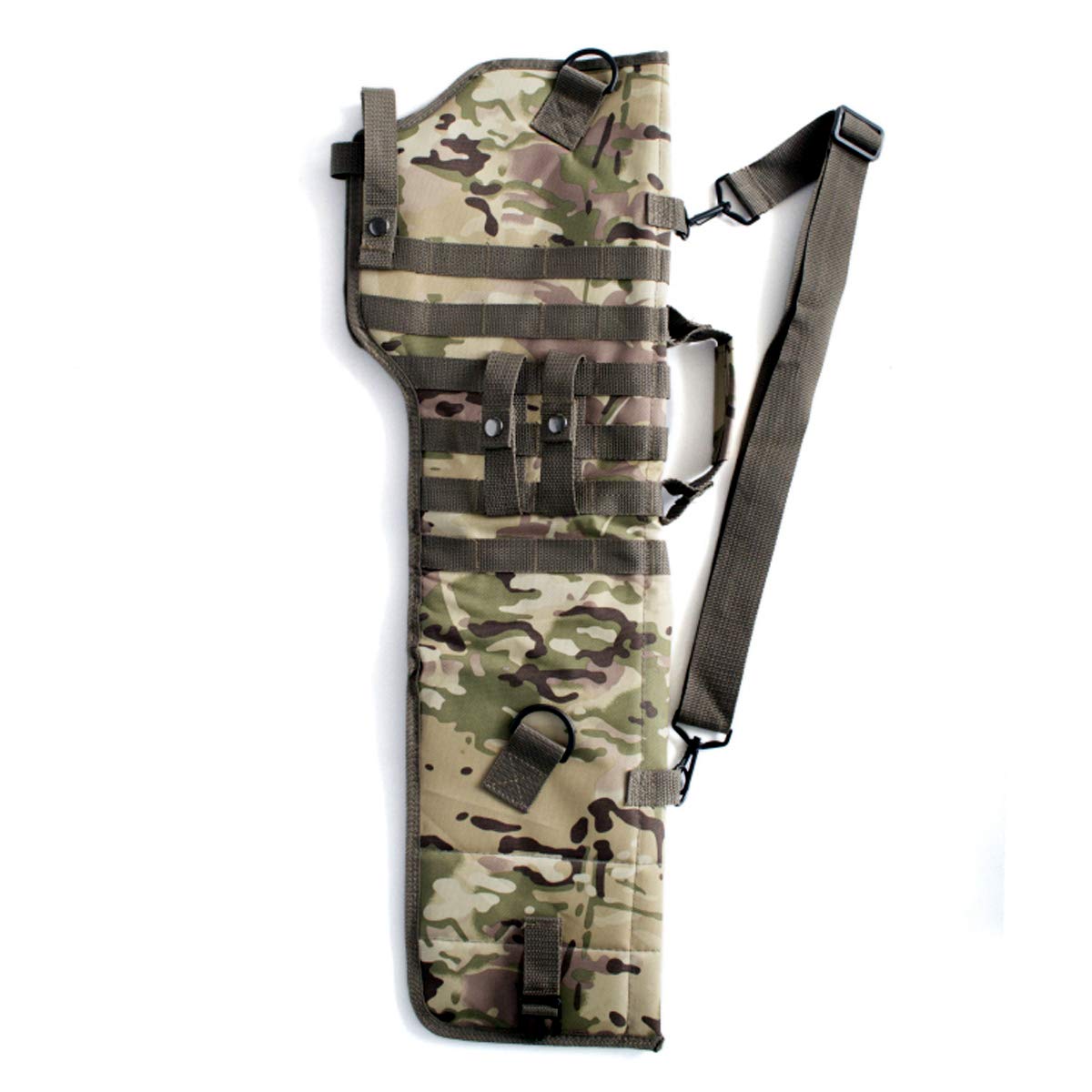 UNISTRENGH Tactical Pistol Scabbard Holster Molle Rifle Sling Case Bag for Tactical Shotgun Outdoor Hunting, CP Camouflage
