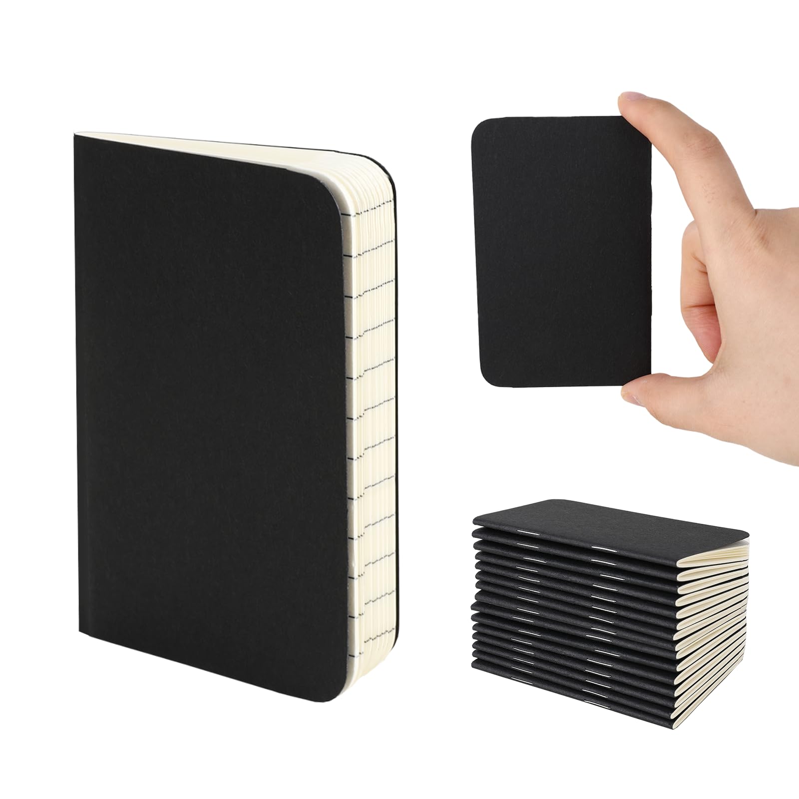 15 Pcs Pocket Notebook Mini Composition Notebooks Small Notepad 2 5 x 4 Softcover Kraft Paper Journal for