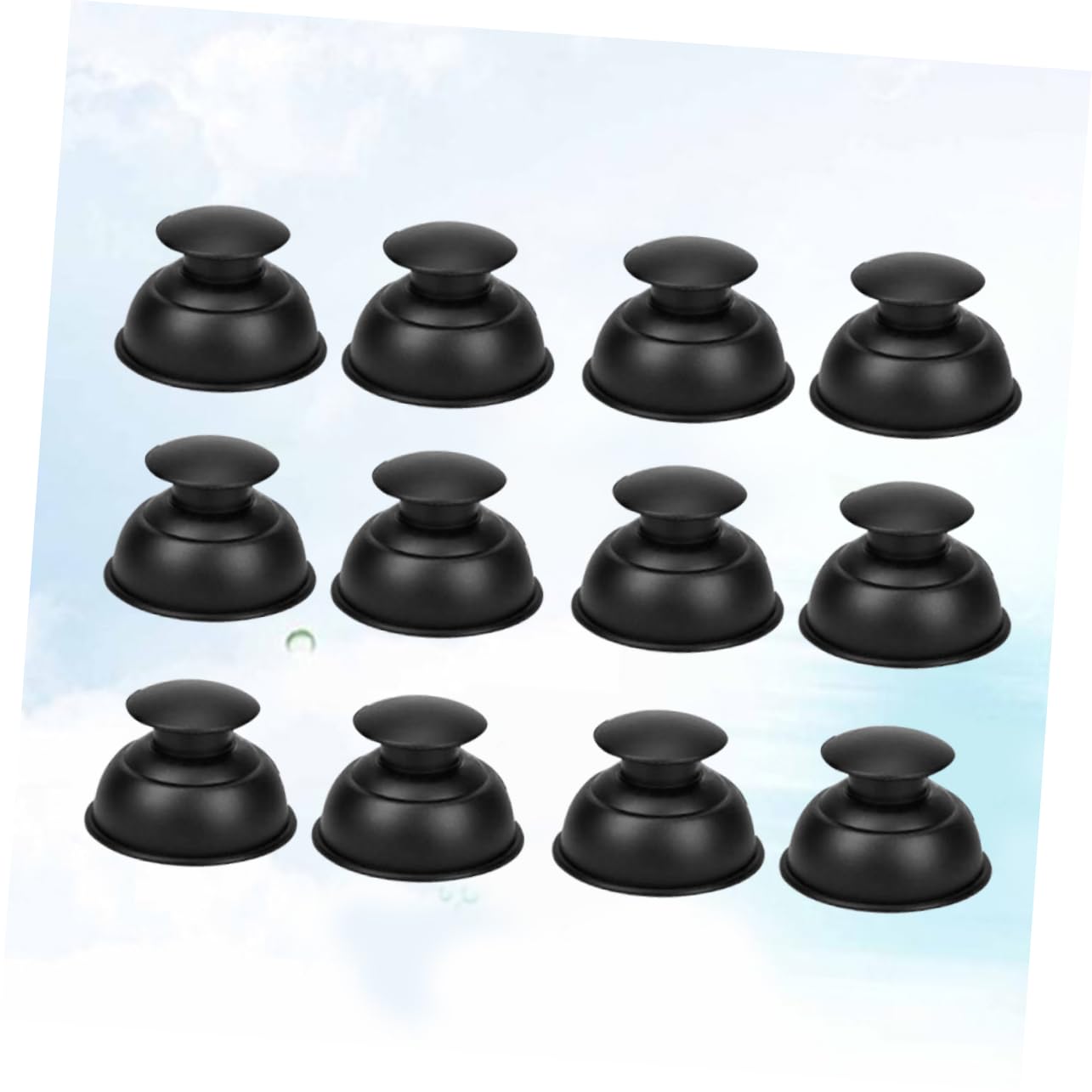 Ventouses en Silicone Noir, Lot de 12, Massage du Dos Corps