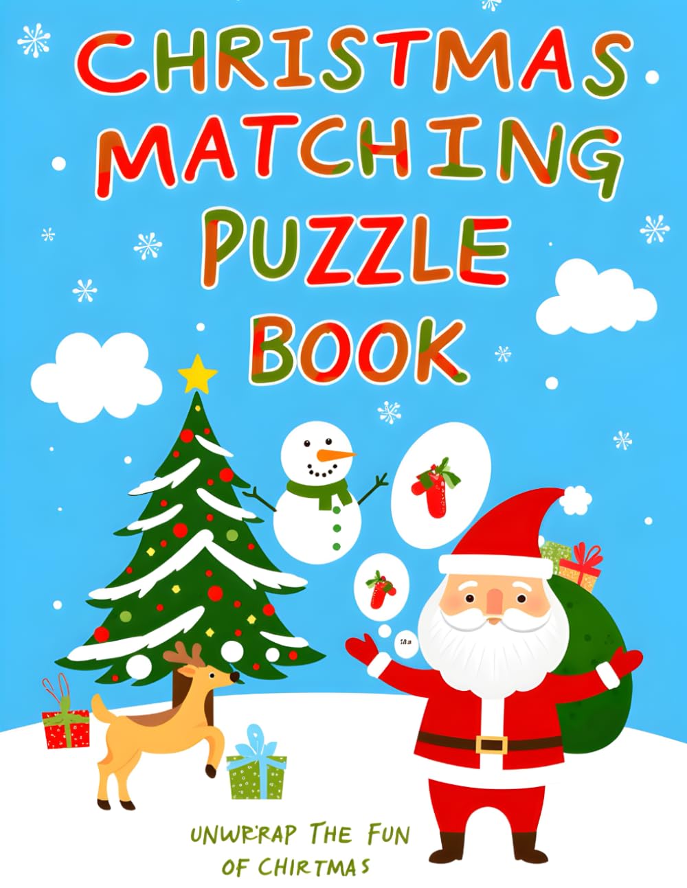 Christmas Matching Puzzle Book for Kids (Christmas Puzzles & Activity Books for Kids)