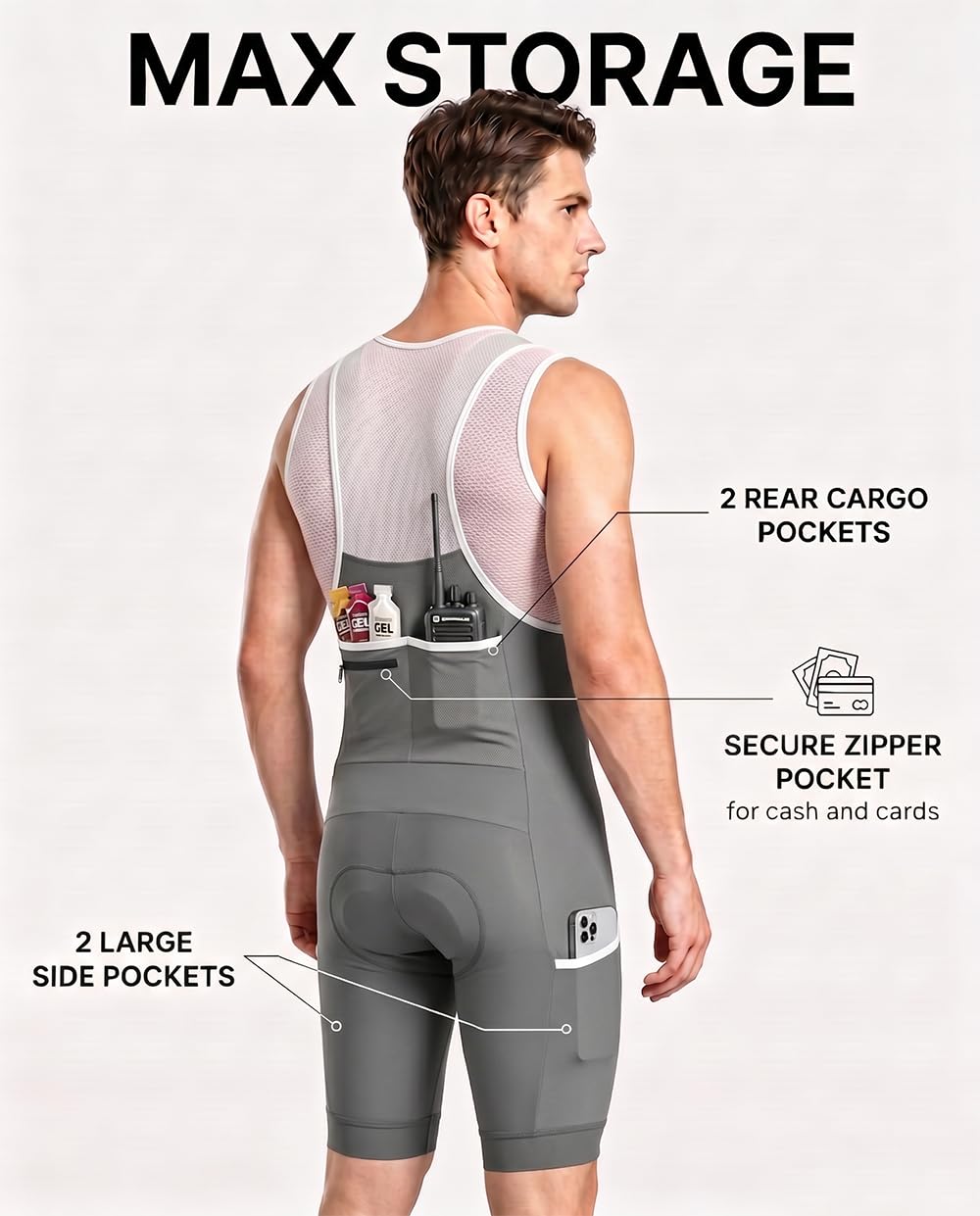 CEROTIPOLAR Pantalones de Tirantes Modernos/Ajustados para Hombre