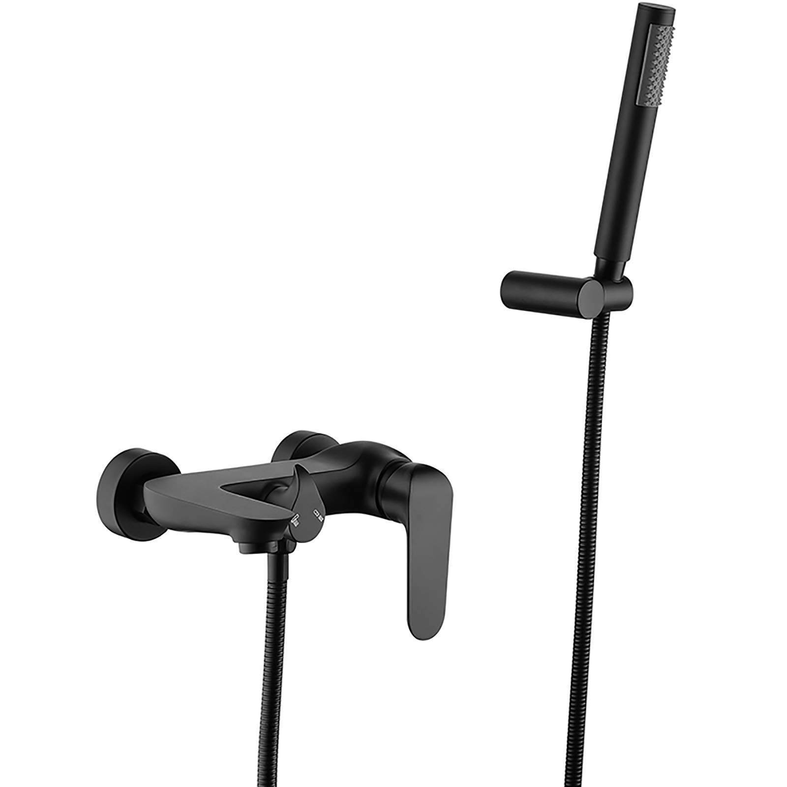 AYCDL Bathtub Faucet Brass Tub Faucet Black Tub Tap Wall Mounted Tub Filler Faucet with Handheld Shower Head