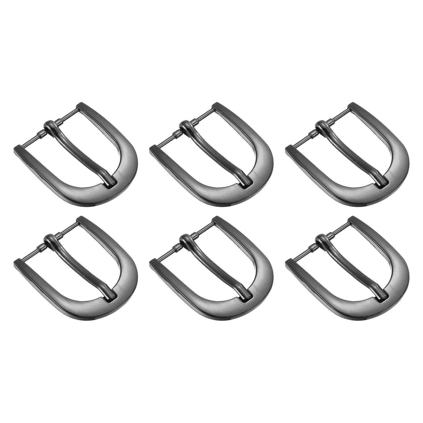 uxcell Metal Roller Buckles, Rectangle Single Prong Belt Buckle Center Bar Replacement Buckles