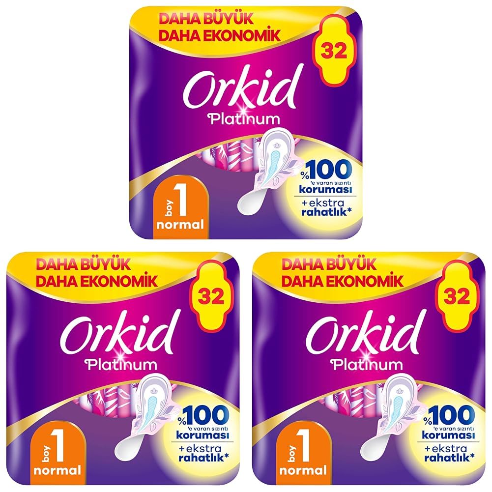 Orkid Platinum Normal (Boy 1) 32 Adet Hijyenik Ped 3lü paket