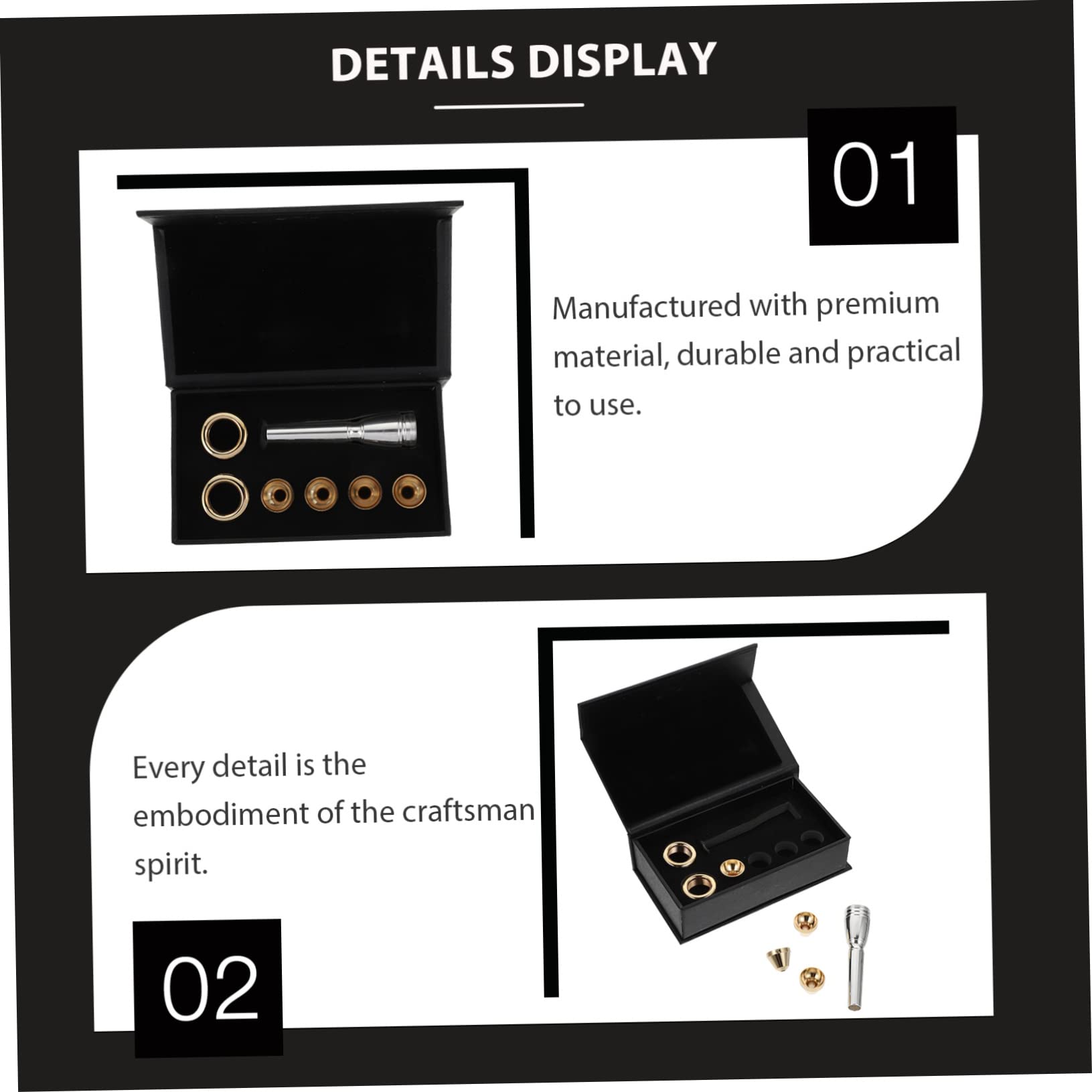 EPIGEIST 1Set Durable Trumpet Mouthpieces Musical Instrument Accessories for Beginners Professionals Wear Resistant Design