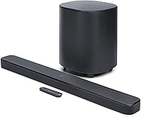 JBL Bar 500MK2 5.1 Soundbar: Dolby Atmos, MultiBeam 3.0, PureVoice 2.0, 750W & 10" Wireless Subwoofer - Black
