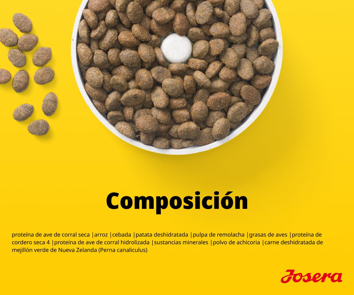 JOSERA Optiness Cordero & Arroz (1 x 12,5 kg) | Adulto Large | Pienso seco prémium para Perros Adultos | bajo en proteínas | sin Trigo | valiosos ácidos grasos | croqueta XL para Evitar engullir