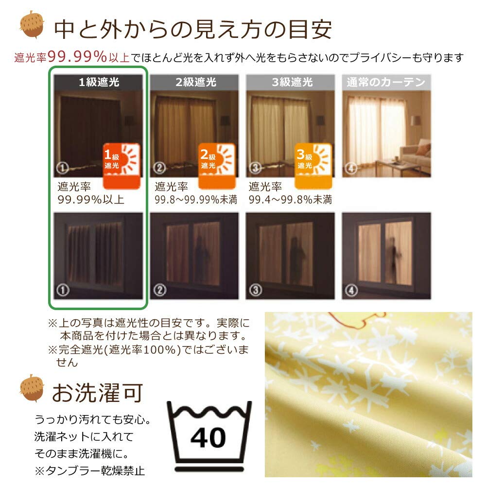 Amazon｜サンリオ(SANRIO) ポムポムプリン 1級遮光 遮熱カーテン 2枚