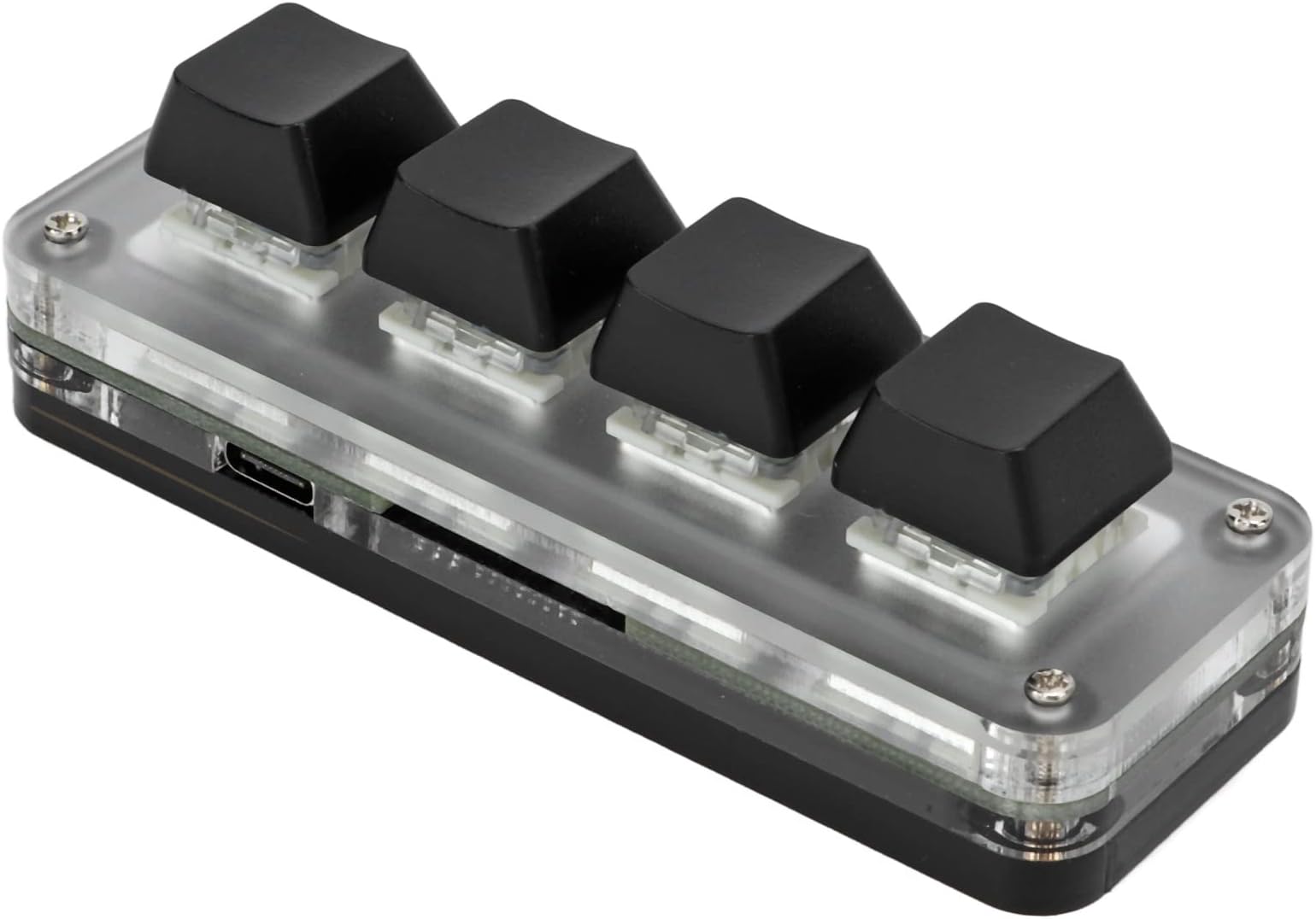 4 Key Gaming Keyboard, Mini Mechanical Keyboard with RGB Light and Custom Functions, Type C Interface to USB, for, VISTA, Linux, OS X