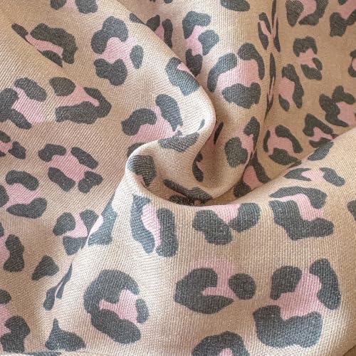Image of VM VOUGEMARKET Leopard Duvet Cover Set Queen,Nude Beige Pink,Muslin Cotton