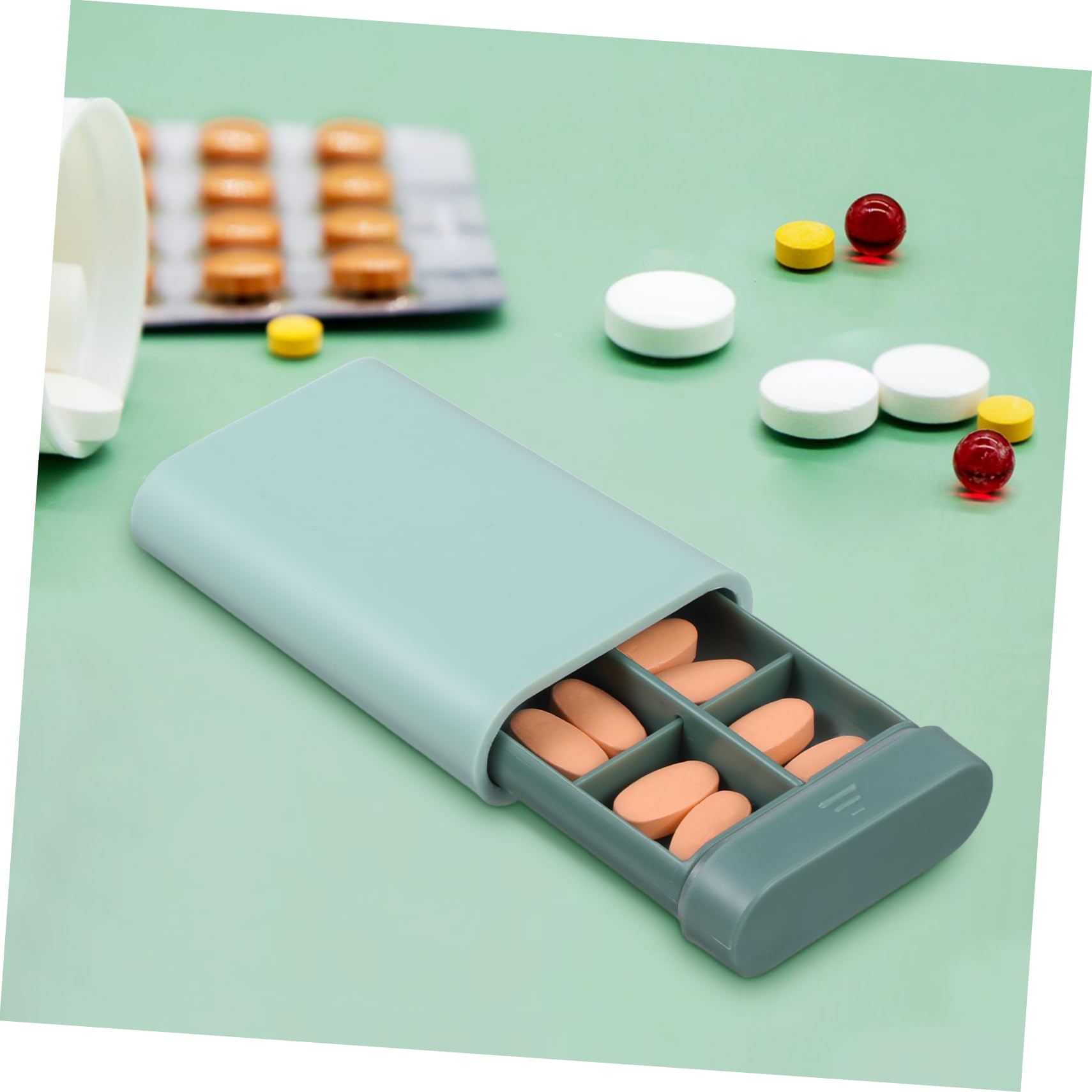 2 Sätze Verpackung Aufbewahrungsbox Klein Wöchentliche Pille Tragbarer Pillenbehälter Pillendose Pill Case Pocket Pharmacy Box Tragbarer Koffer Vorratsbehälter Abs 4 Stücke * 2