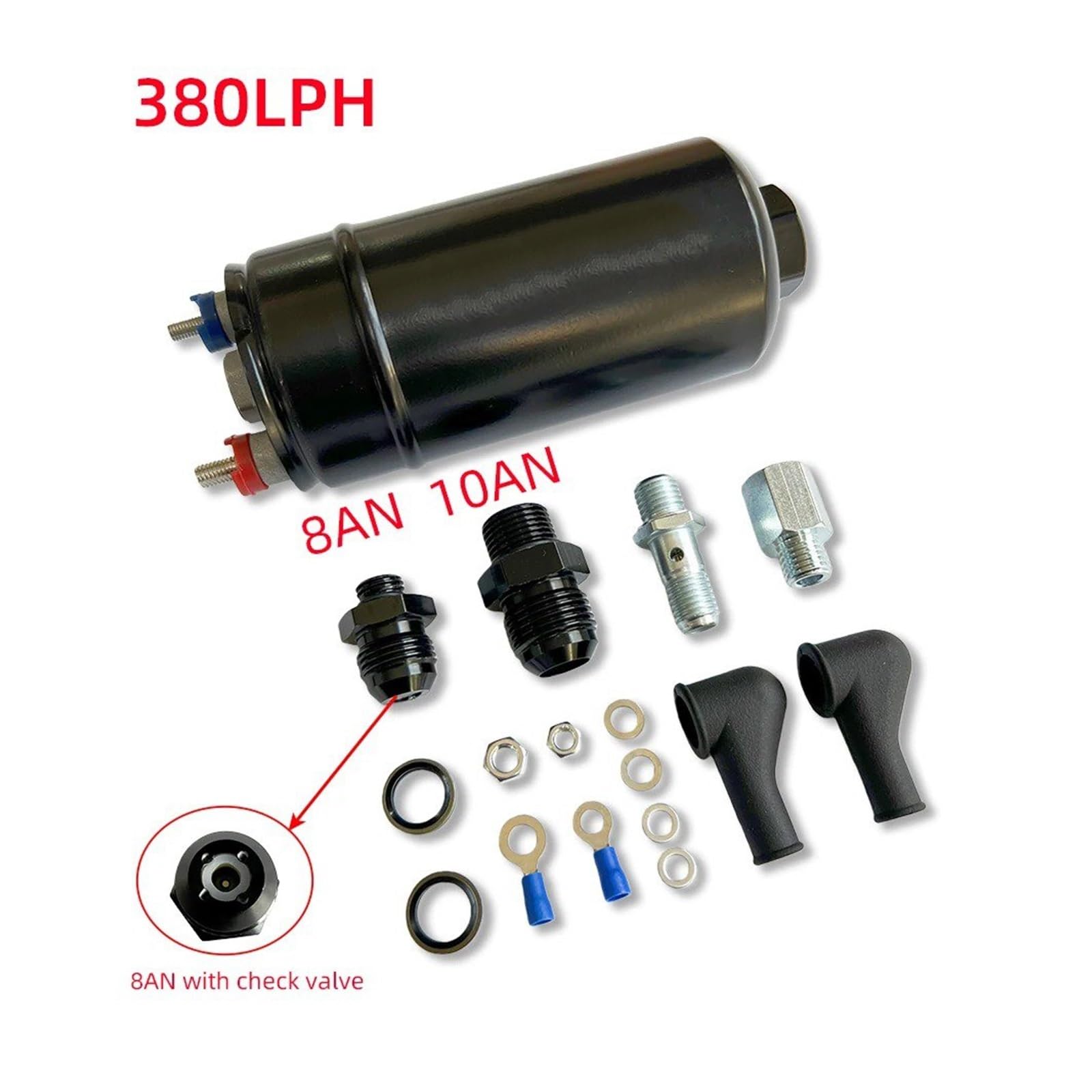 Para Carreras Coches Para Modificación Bomba Moto Gasolina | Para Línea 10AN Entrada + 8AN Con Salida Válvula Retención 044 Válvula Retención