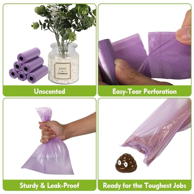 Kyrotech 20 Rulo (300 Adet) Renkli Köpek ve Kedi Kaka Poşeti | Dayanıklı Atık ve Çöp Torbası, Taşınabilir Poop Bag Set