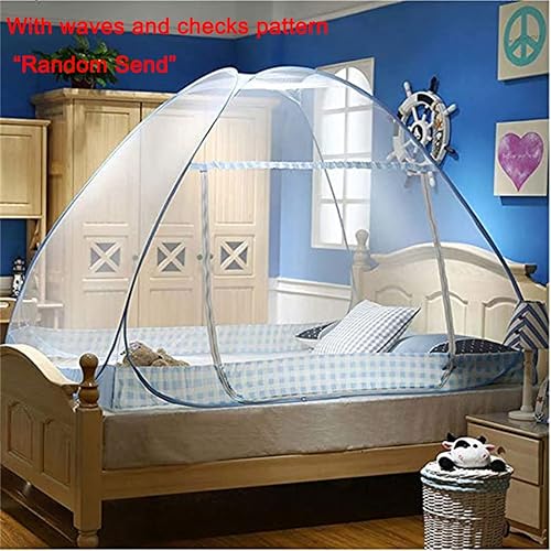 Miniatura 2 de Tienda de red para mosquitos CdyBox, toldo cortinas para camas plegables, decoración de habitación, hogar, Azul claro