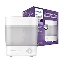 Philips Avent SCF291, 00 Sterilizzatore a vapore capacità, 6 biberon, tettarelle e accessori, design modulare – bianco