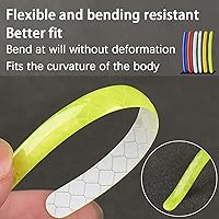 Vista 3 de 20 calcomanías reflectantes decorativas para ruedas de automóvil, cinta adhesiva de advertencia de seguridad nocturna, calcomanías para llantas