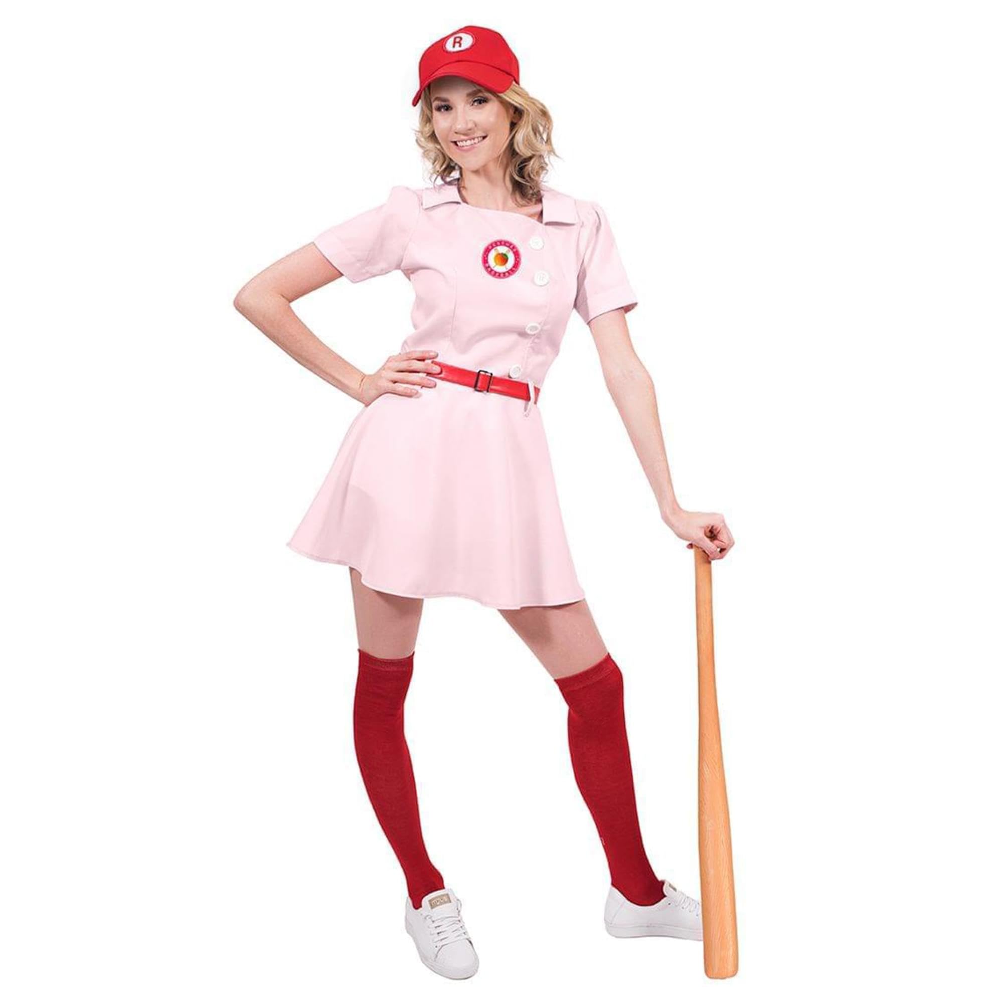 Amazon.com: Rockford Peaches Women's Costume Baseball Uniform - Large :  Clothing, Shoes & Jewelry