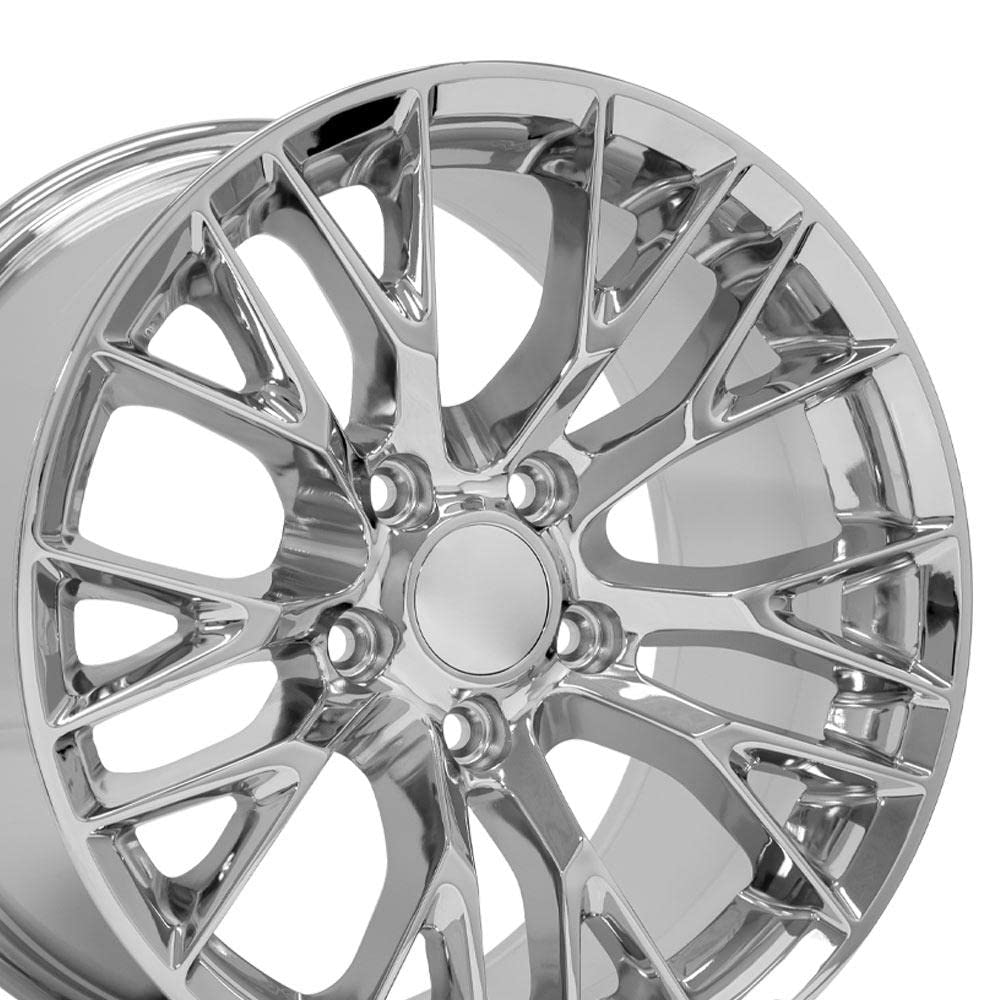 OE Wheels CV22 17 Inch Rim Fits Corvette C7 Z06 Style 5x120.65 17x9.5 Chrome - Hollander 5734 (1)